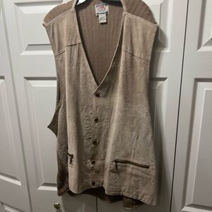 Suede vest size 5xl